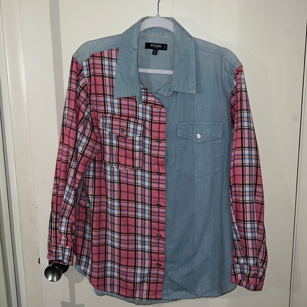 Misguided denim flannel shirt 6